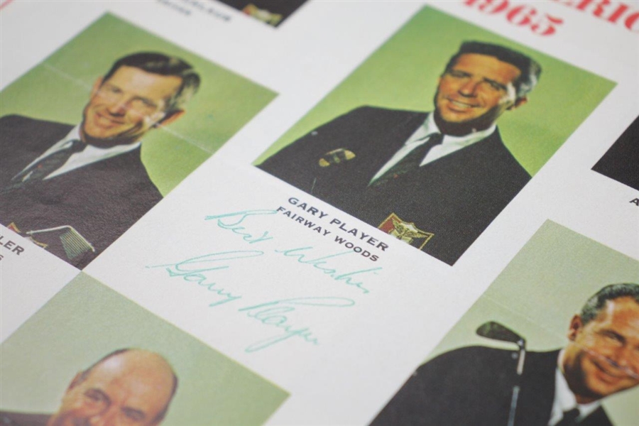 Gary Player Twice Signed 1965 Golf's All-America Double-Sided Page JSA ALOA