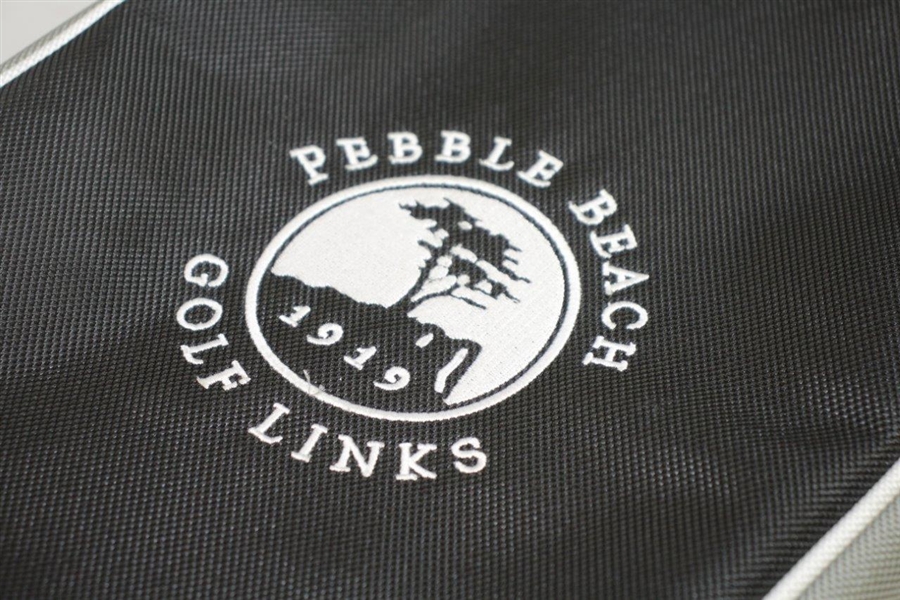 Pebble Beach '1919' Golf Links Black/White/Gray Shoe Bag - Unused