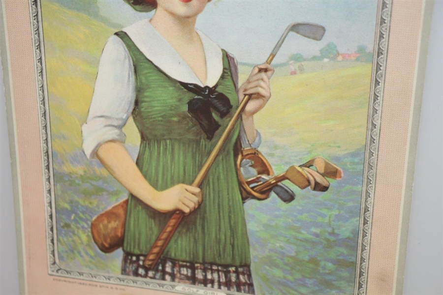 1921 Golf Girl Calendar by Rice Stix D.G. Co. - Cover by J. Knowles Hare - Great Condition