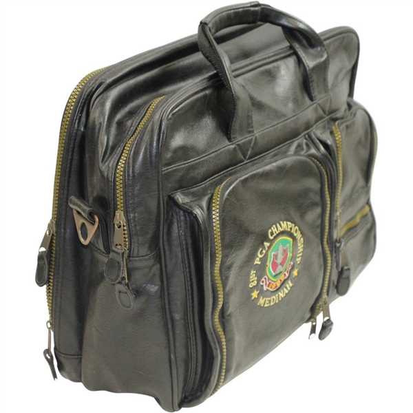 1999 PGA Championship at Medinah Deluxe Leather Travel Bag/Case - Tiger Win