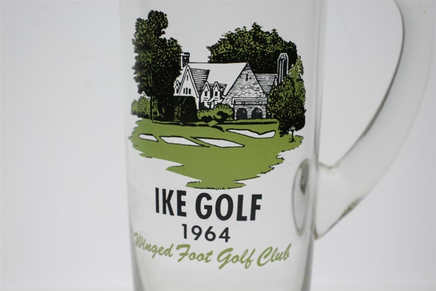 1964 'Ike Golf' Winged Foot Golf Club Clubhouse Glass Pitcher