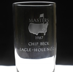 Chip Beck's 1987 Masters Tournament Hole No. 2 Crystal Eagle Glass