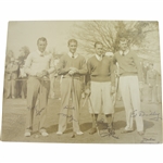Original 1935 Bobby Jones, Ed Dudley, Dick Metz, & Ky Laffoon 11x14 Tony Sheehan Double Weight Photo