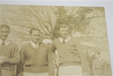 Original 1935 Bobby Jones, Ed Dudley, Dick Metz, & Ky Laffoon 11x14 Tony Sheehan Double Weight Photo