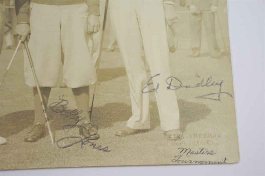 Original 1935 Bobby Jones, Ed Dudley, Dick Metz, & Ky Laffoon 11x14 Tony Sheehan Double Weight Photo
