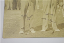 Original 1935 Bobby Jones, Ed Dudley, Dick Metz, & Ky Laffoon 11x14 Tony Sheehan Double Weight Photo