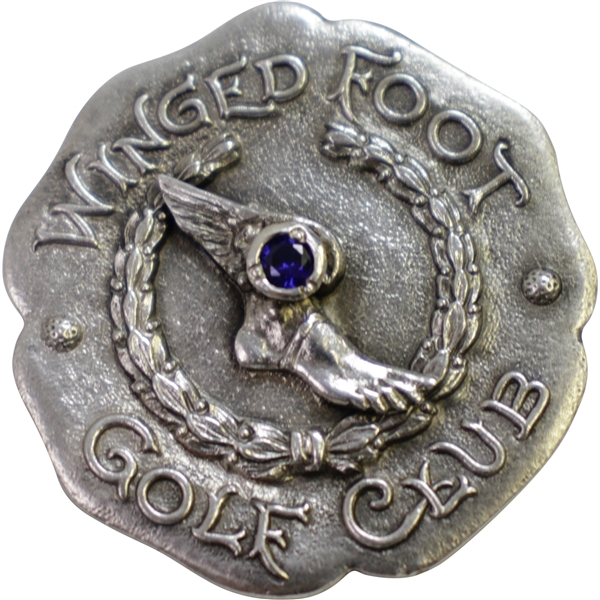 Vintage Sterling Silver Winged Foot Golf Club Pin/Badge