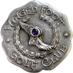 Vintage Sterling Silver Winged Foot Golf Club Pin/Badge