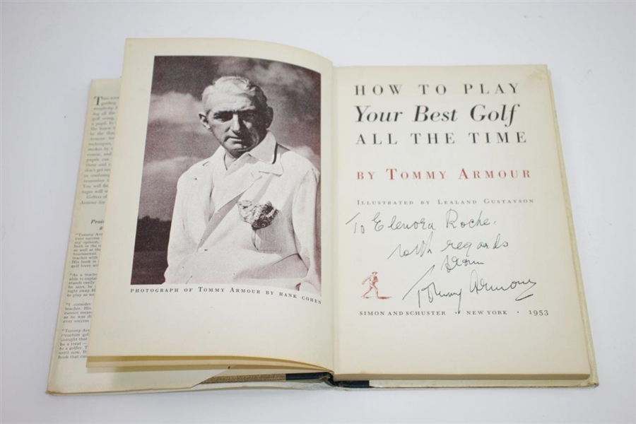 Tommy Armour Signed 'How to Play Your Best Golf All the Time' Book by Tommy Armour JSA ALOA