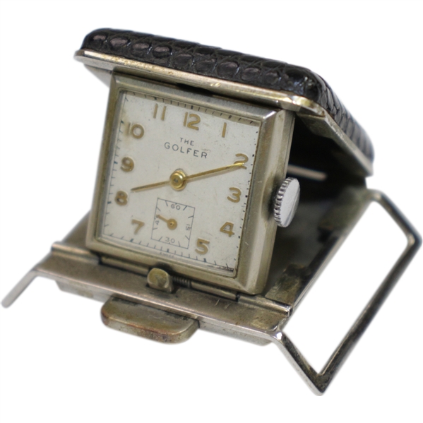 Antique 'The Golfer' Belt Watch in Leather Case