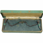 Vintage Sterling Silver Lambert Bros. 'The Reddy Tee' 2-Tee Set with Chain in Original Box
