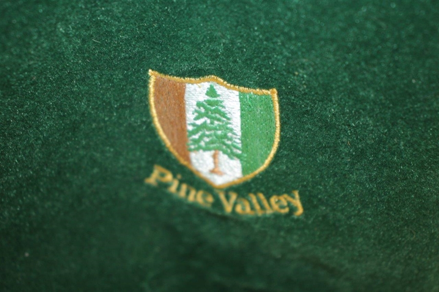 Pine Valley Golf Club Green Felt Shoe Bag with Embroidered Logo - Unused