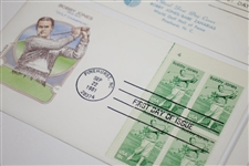 Four (4) Bobby Jones First Day Issue Cachets - Augusta, OPEN, Hall of Fame, Champion