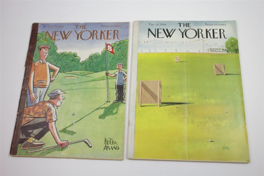 Five (5) 1950's-1960's The New Yorker Magazines with Golf Themed Cover