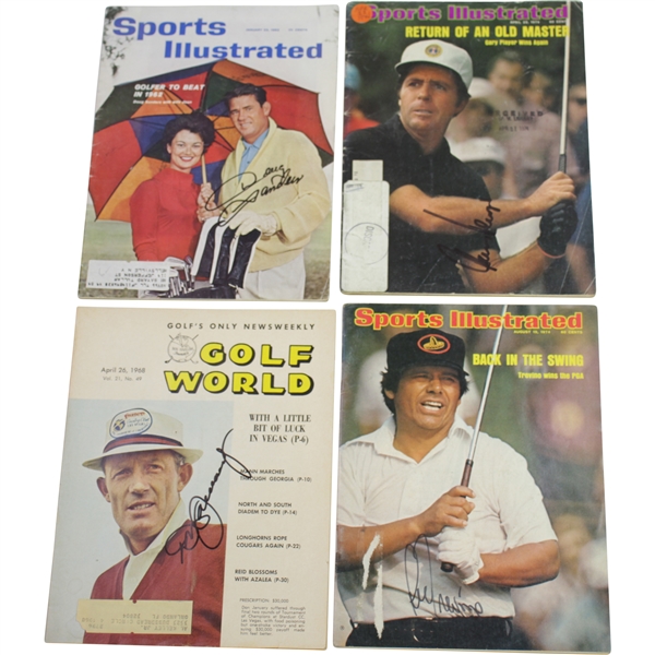 Lee Trevino, Doug Sanders, Don January, & Gary Player Signed Golf Magazines JSA ALOA