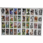Uncut Golf Card Sheet Greats From The States - 40 Cards