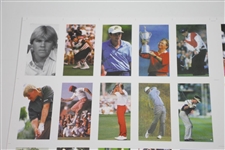 Uncut Golf Card Sheet 'Greats From The States' - 40 Cards