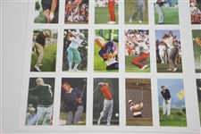 Uncut Golf Card Sheet 'Greats From The States' - 40 Cards
