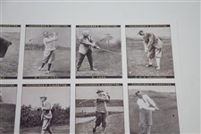 Uncut Golf Card Sheet 'Churchman's Cigarettes' Ltd Ed 17/40 Seaside Course - Facsimile