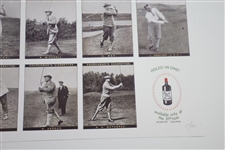 Uncut Golf Card Sheet 'Churchman's Cigarettes' Ltd Ed 17/40 Seaside Course - Facsimile