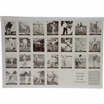 Uncut Golf Card Sheet Famous Golfers of the 40s & 50s