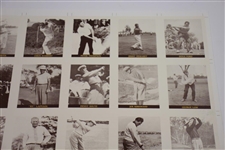 Uncut Golf Card Sheet 'Famous Golfers of the 40's & 50's'