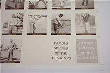 Uncut Golf Card Sheet 'Famous Golfers of the 40's & 50's'