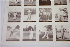 Uncut Golf Card Sheet 'Famous Golfers of the 40's & 50's'