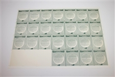Uncut Golf Card Sheet 'Famous Golfers of the 40's & 50's'