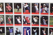 Uncut Sheet of 1990 PGA Tour 'At A Glance' Golf Cards