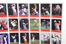 Uncut Sheet of 1990 PGA Tour 'At A Glance' Golf Cards
