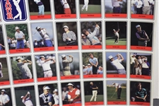 Uncut Sheet of 1990 PGA Tour 'At A Glance' Golf Cards