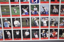 Uncut Sheet of 1990 PGA Tour 'At A Glance' Golf Cards