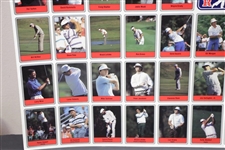 Uncut Sheet of 1990 PGA Tour 'At A Glance' Golf Cards