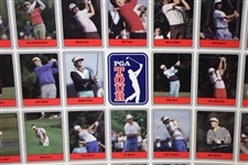Uncut Sheet of 1990 PGA Tour 'At A Glance' Golf Cards