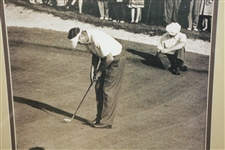 Ben Hogan & Herman Keiser Signed Cut Framed Display with Two Photos JSA ALOA