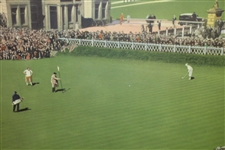 1930 Bobby Jones Putting on 18th Green All Square Against Tolley at St. Andrews - Framed