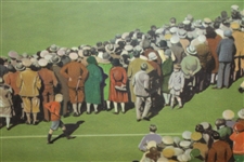 1930 Bobby Jones Putting on 18th Green All Square Against Tolley at St. Andrews - Framed