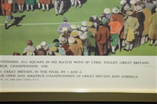 1930 Bobby Jones Putting on 18th Green All Square Against Tolley at St. Andrews - Framed