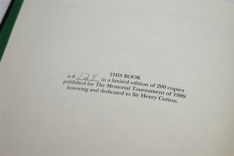 1989 Memorial Tournament Ltd Ed Book Honoring Sir Henry Cotton #128/200