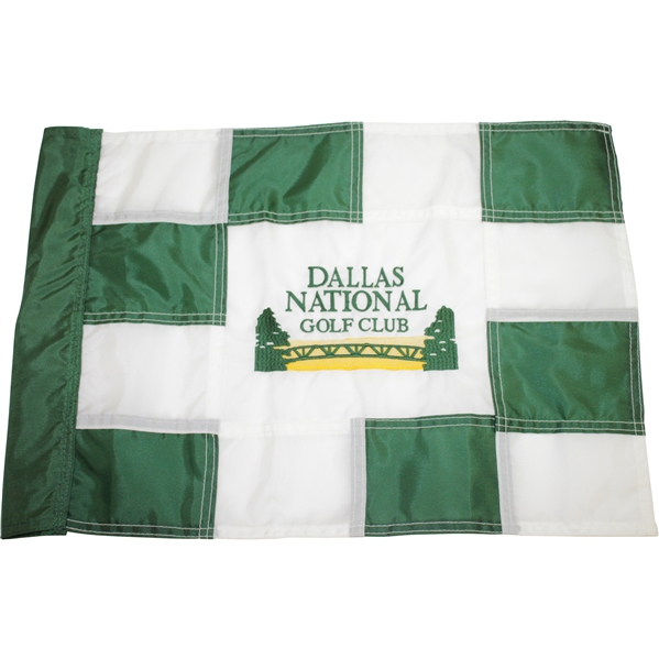 Dallas National Golf Club Embroidered Course Flown Green & White Checkered Flag