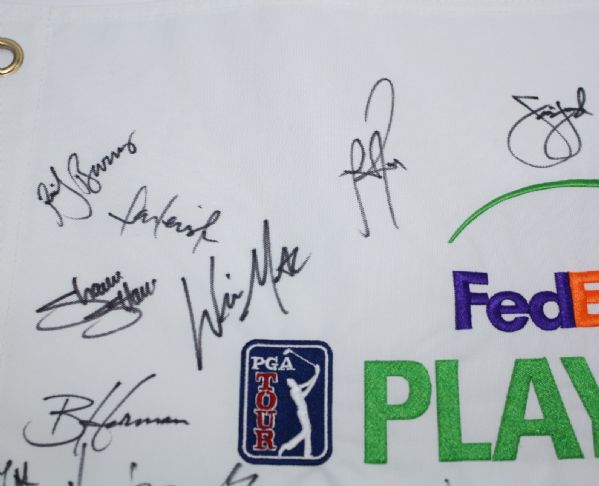 Multi-Signed 2014 PGA Playoffs Embroidered Flag - The Barclays JSA ALOA