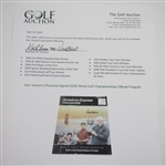 Ken Venturi's Personal 2005 American Express World Golf Championships Program JSA ALOA