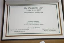 Ken Venturi's Personal 2009 The President's Cup Invitation, Badges, Program, & more