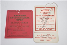 1950's Eastern Open Tickets, Contestant Badges, Program, Pairing Sheets - Rod Munday Collection