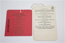 1950's Eastern Open Tickets, Contestant Badges, Program, Pairing Sheets - Rod Munday Collection