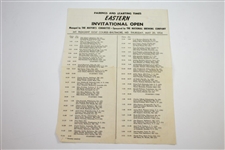 1950's Eastern Open Tickets, Contestant Badges, Program, Pairing Sheets - Rod Munday Collection