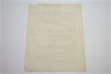 1952 National Celebrities Inv. Tournament Rules, Banquet Ticket, & Menu - Rod Munday Collection