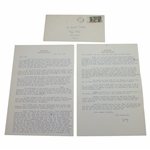 Ken Venturis Personal 1965 Signed Letter from Joe Dye - Recovery/Religion Content 