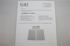 Ken Venturi's Personal 1965 Signed Letter from Joe Dye - Recovery/Religion Content 